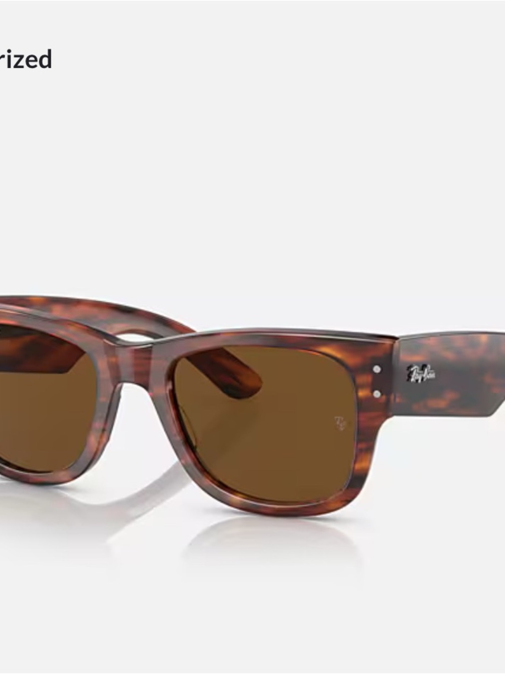 Ray-Ban Tortoiseshell Frame Sunglasses with Brown Lenses